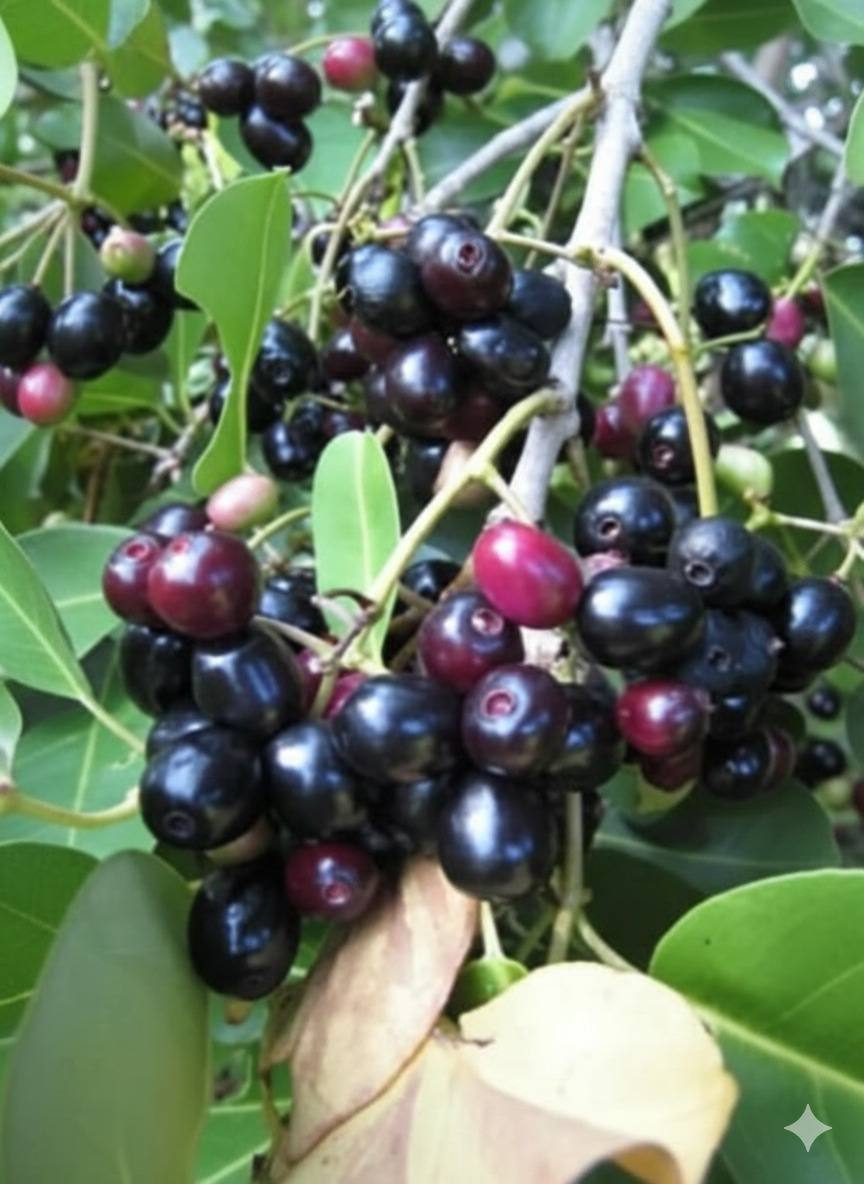 ג'אמבולן / ג'אמון (Syzygium cumini): הפרי הסגול של הודו