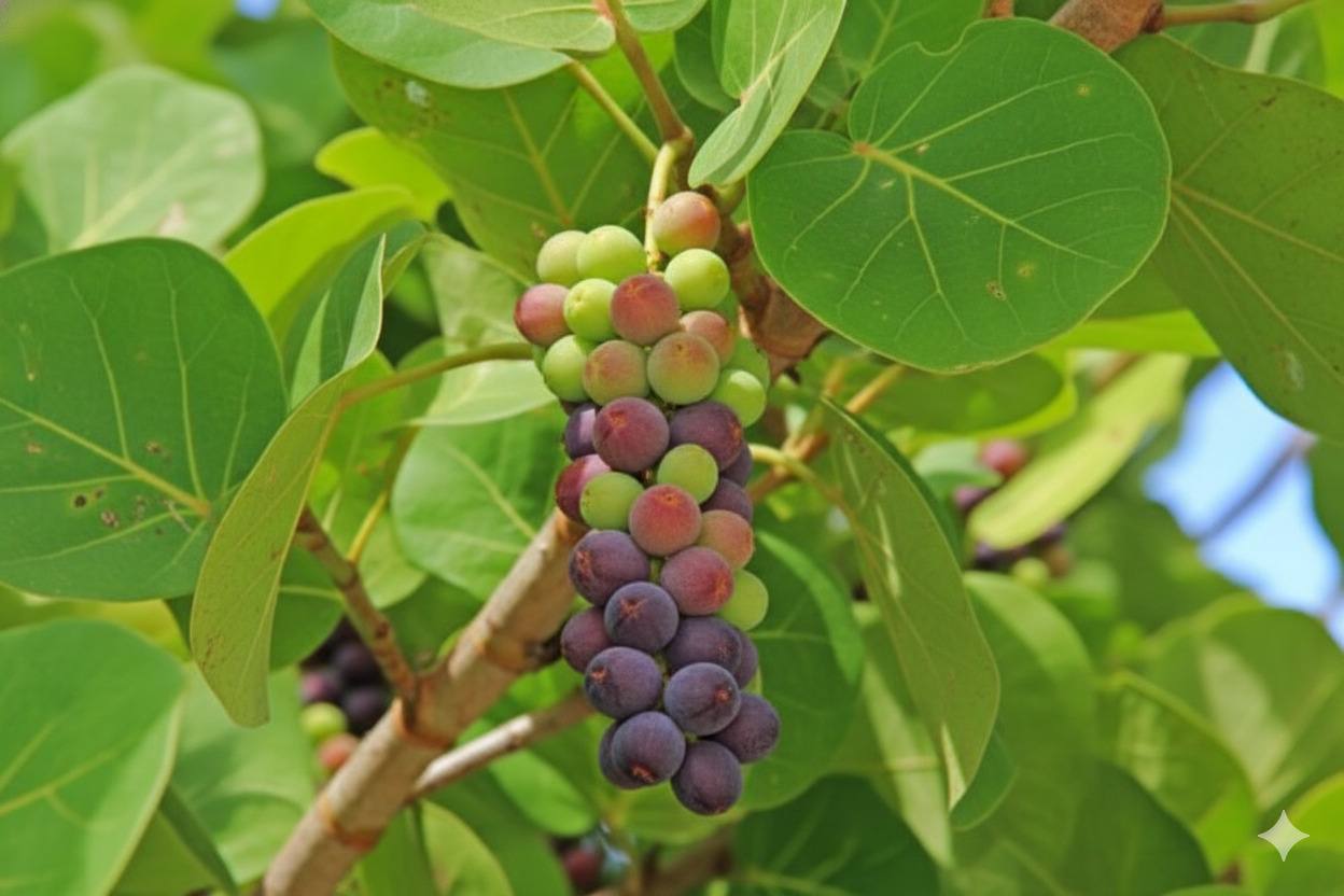 ענבי ים (Coccoloba uvifera): העץ החופי שאוהב מלח